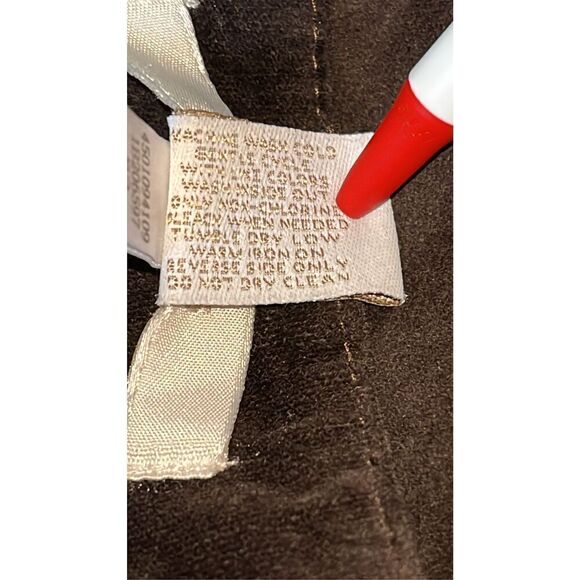 Chico’s Women’s 1.5 Chocolate Brown Cotton Sueded Straight Leg 5 Pocket Ankle Pa - Picture 6 of 7